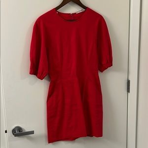 Red ALC Puff Sleeve Dress